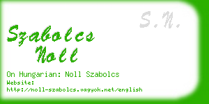 szabolcs noll business card